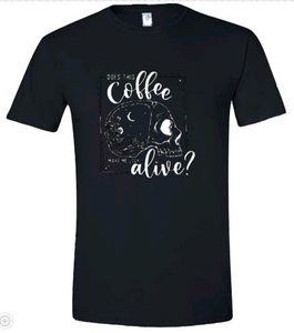 Does this coffee.. | Skull | T-shirt